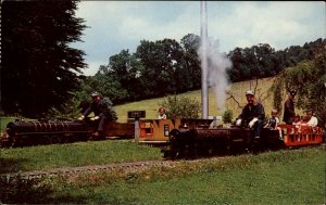 Yorklyn Delaware DE Auburn Valley Miniature Railroad Train Vintage Postcard