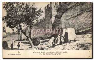 Old Postcard Thessaloniki Greece Greece Remains of the Ramparts