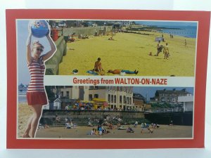 Walton on the Naze Multiview Vintage 1980s Postcard Pier Hotel by D Hanbury