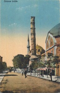 Egypt Colonne brulee mosque minaret column street