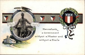 Abraham Lincoln Slavery Emancipation American History c1910 Postcard