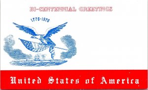 Bi Centennial Greetings United States America Castle Press Unp Vintage Postcard