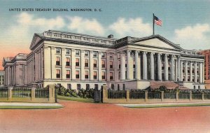 Washington, D.C.   UNITED STATES TREASURY BUILDING   c1940's Linen Postcard