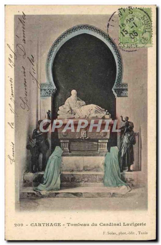 Old Postcard Tunisia Carthage Tomb of Cardinal Lavigerie