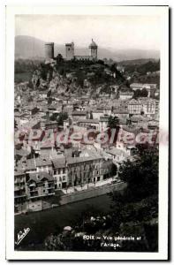 Old Postcard General view and Foix Ariege