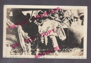 Parral Mexico RPPC 1923 EXECUTION PANCHO VILLA Assassination DEAD BODY IN CAR!