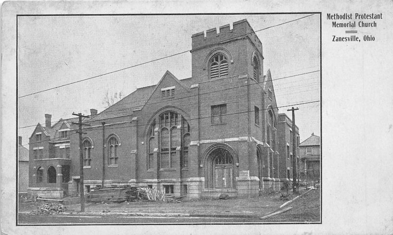 Zanesville Ohio c1910 Postcard Methodist Protestant Memorial Church