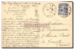 Old Postcard Cote d & # 39Azur Trayas Les Rochers