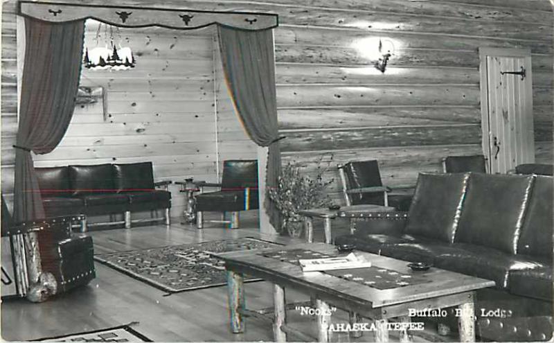 RPPC of Nooks at Buffalo Bill Lodge, Pahaska Tepee near Cody Wyoming