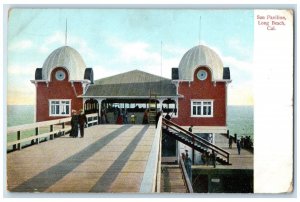 1907 Sun Pavilion Exterior View Building Long Beach California Vintage Postcard