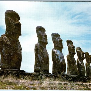 c1970s Isla de Pascua, Chile Easter Island Moai Statues Rano Raraku 4x6 PC M21