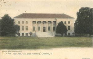 C-1905 Ohio Columbus Page Hall Ohio University Rotograph Postcard -22-11528