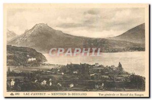 CARTE Postale Old Lake Annecy Menthon St Bernard General view and Massida.A B...