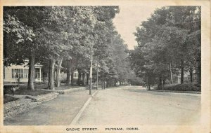 PUTNAM CONNECTICUT~GROVE STREET~ALBERTYPE 1929 PHOTO POSTCARD