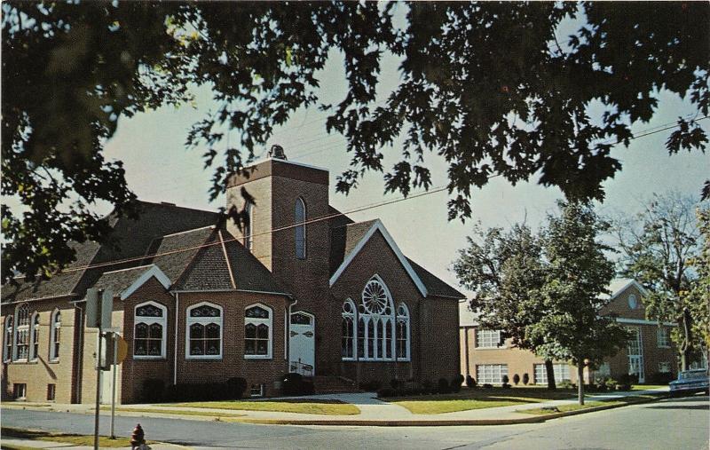 Seaford Delaware~St John's Methodist Church on Pine & Poplar Street~Postcard
