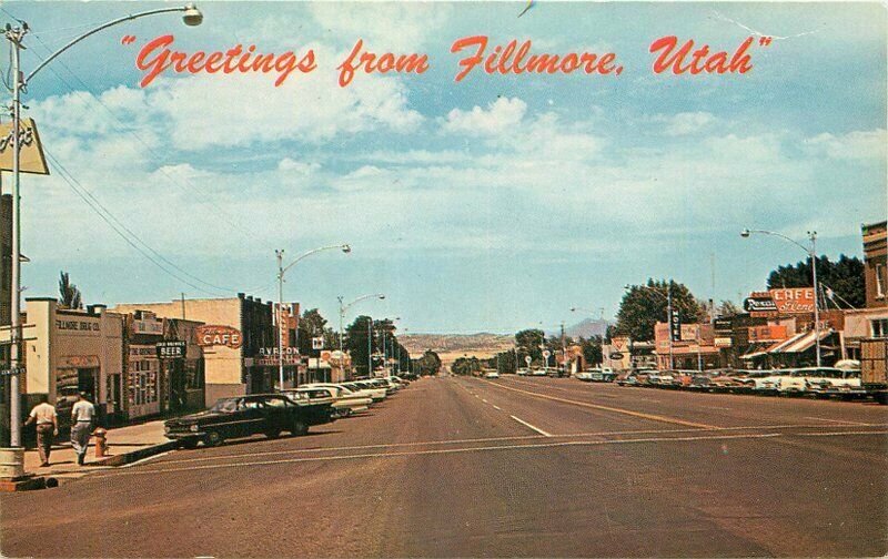 Automobiles Main Street McCompany Fillmore Utah 1906 Postcard 20-10198