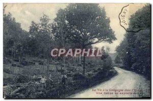 Old Postcard Life In The Country In The & # 39Yonne A Cup In operation