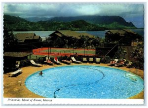 c1970's Princeville Island Of Kauai Hawaii HI, Swimming Pool View Postcard