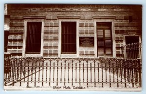 RPPC Black Hole CALCUTTA Kolkata INDIA Real Photo Postcard