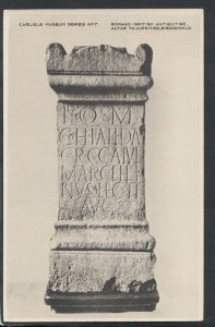 Carlisle Museum Postcard - Romano-British Antiquities, Altar To Jupiter RS12821