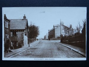 Lanc's HASLINGDEN Whitecroft HELMSHORE ROAD & VICTORIA PARK c1918 RP Postcard