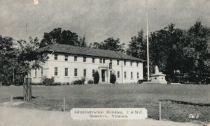 Vintage Postcard 1938 View Administration Building S.S.M.C. Quantico Virginia VA