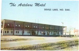 The Artclare Motel, Devils Lake, North Dakota, ND, Chrome