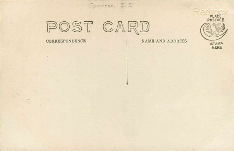 SD, Spencer, South Dakota, Band, RPPC