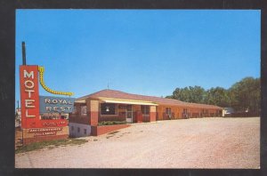SPEARFISH SOUTH DAKOTA SD ROYAL REST MOTEL VINTAGE ADVERTISING POSTCARD