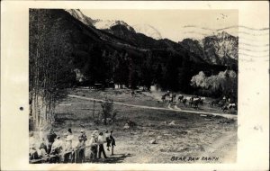 Wilson Cancel Wyoming WY Bear Paw Ranch 1940s Real Photo Postcard