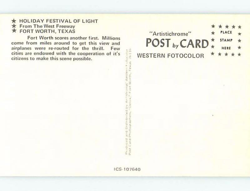 Unused Pre-1980 PANORAMIC VIEW Fort Worth Texas TX hp3404