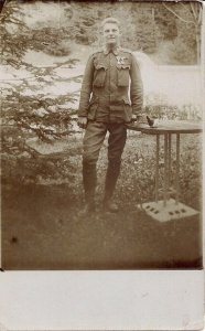 RPPC WWI Soldier, Uniform, Medals, Graz, Austria, Field Hospital, Military 1916
