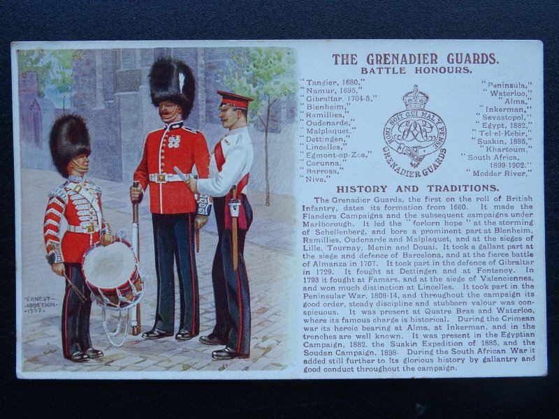 THE GRENADIER GUARDS History & Traditions c1915 Postcard by Gale & Polden