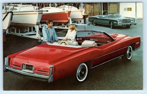 Automobile Advertising 1976 CADILLAC ELDORADO? Red Convertible Car Postcard