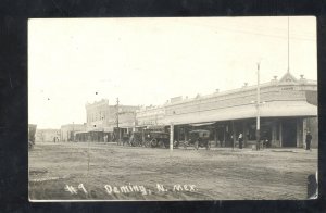 RPPC DEMING NEW MEXICO DOWNTOWN STREET SCENE STORES #7 REAL PHOTO POSTCARD