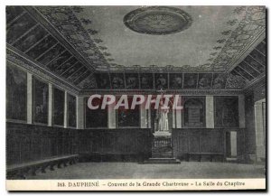 Old Postcard Dauphine Convent of the Grande Chartreuse the Chapter Hall