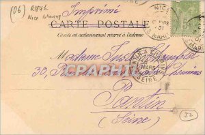 Postcard Old Nice waterfall Castle (map 1900)