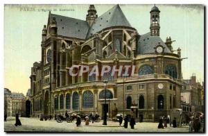 Paris L & # 39Eglise St Eustache Post Card Old