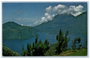 Solola Guatemala Postcard Lake Atitlan Mountains View c1950's Posted Vintage