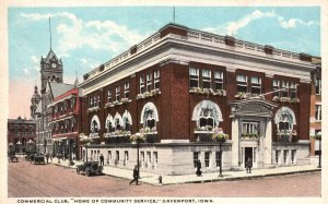 Home Of Community Service Commercial Club Building Davenport Iowa IA Postcard