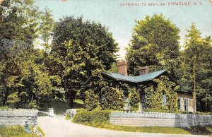 Entrance to Assylum Syracuse, New York, USA D.P.O. , Discontinued Post Office...
