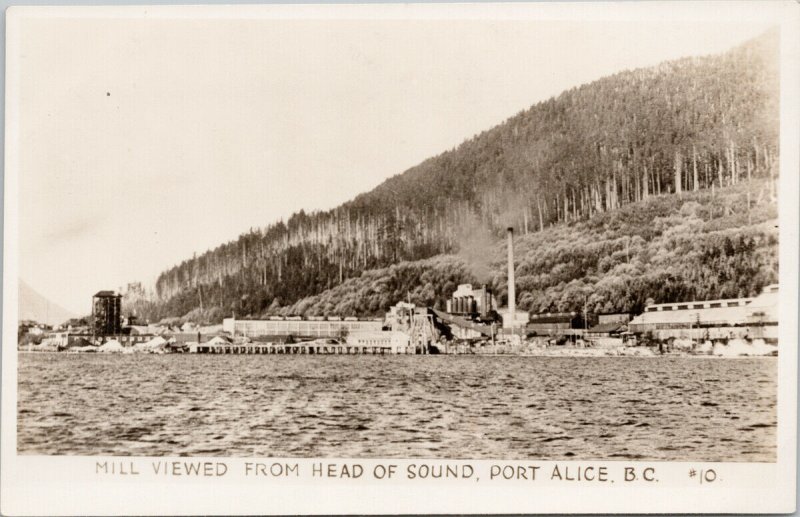 Port Alice BC Mill Whalen Pulp & Paper ?? Unused Gowen Sutton RPPC Postcard G84