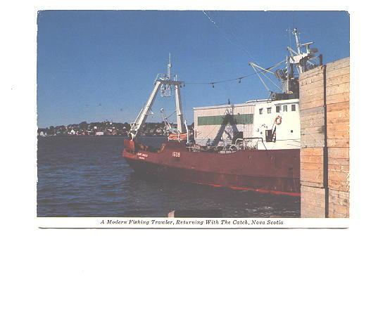 Modern Fishing Trawler Returning With Catch, Lunenburg, Nova Scotia