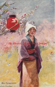 Japanese Woman, Ethnic Folklore Costume, Mortimer Menpes, Miss Pomegranate