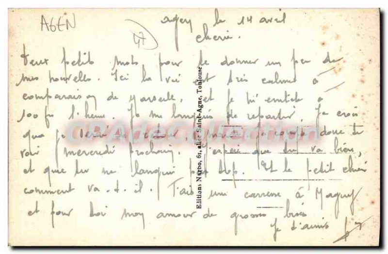 Old Postcard Agen