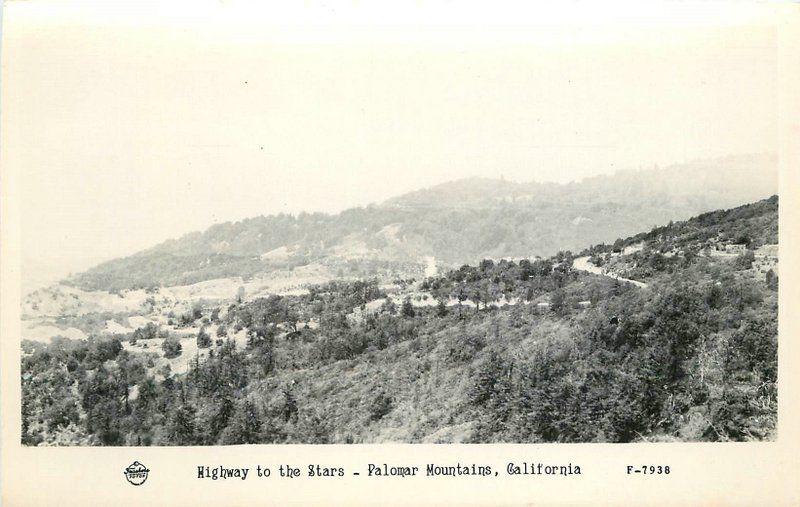 1940s Frasher San Diego California Highway Stars Palomar RPPC real photo 12691