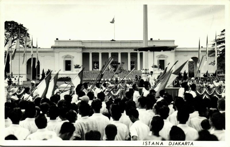 indonesia, JAVA JAKARTA, Istana, Palace, Procession (1950s) RPPC Postcard
