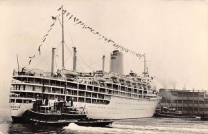 New York Harbor  Moran docking tugs New York Harbor , P & O Steamship Company...