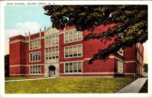 Silver Creek, NY New York  HIGH SCHOOL  Hanover~Chautauqua Co  ca1920's Postcard