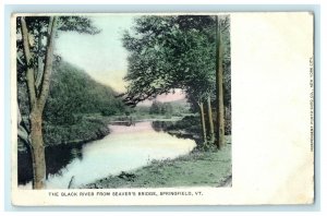 The Black River From Seaver's Bridge Springfield Vermont VT Postcard